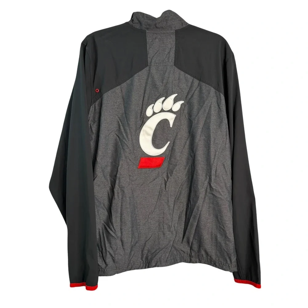 Under Armour Cincinnati Bearcats Mens‎ Large Gray Quarter Zip Pullover Jacket